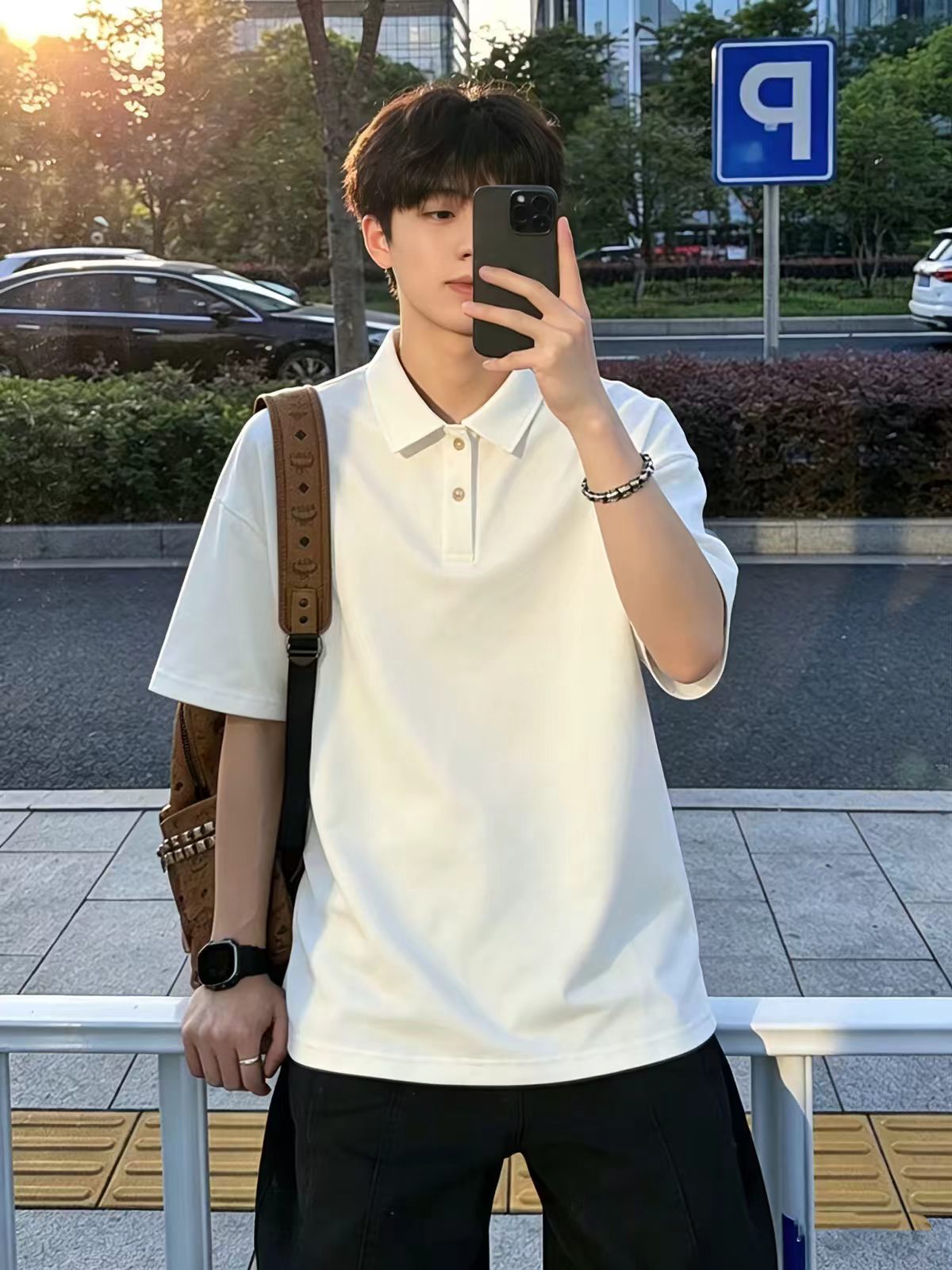 翻领短袖T恤男款